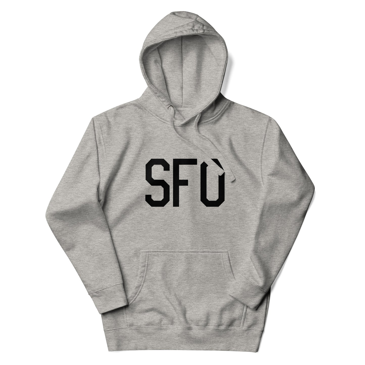 Premium Hoodie - Black Graphic • SFO San Francisco • YHM Designs - Image 04