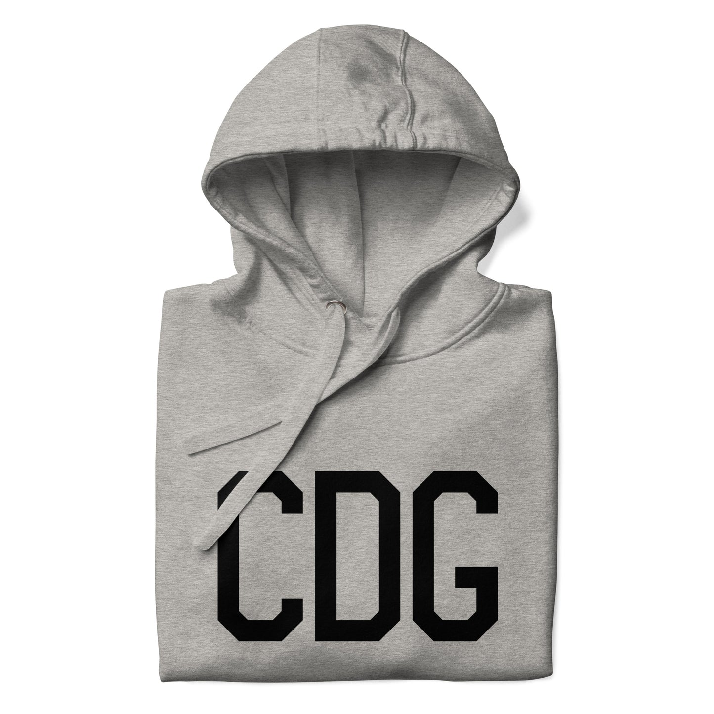 CDG Paris Premium Hoodie • Air Force Lettering in Black • YHM Designs - Image 03