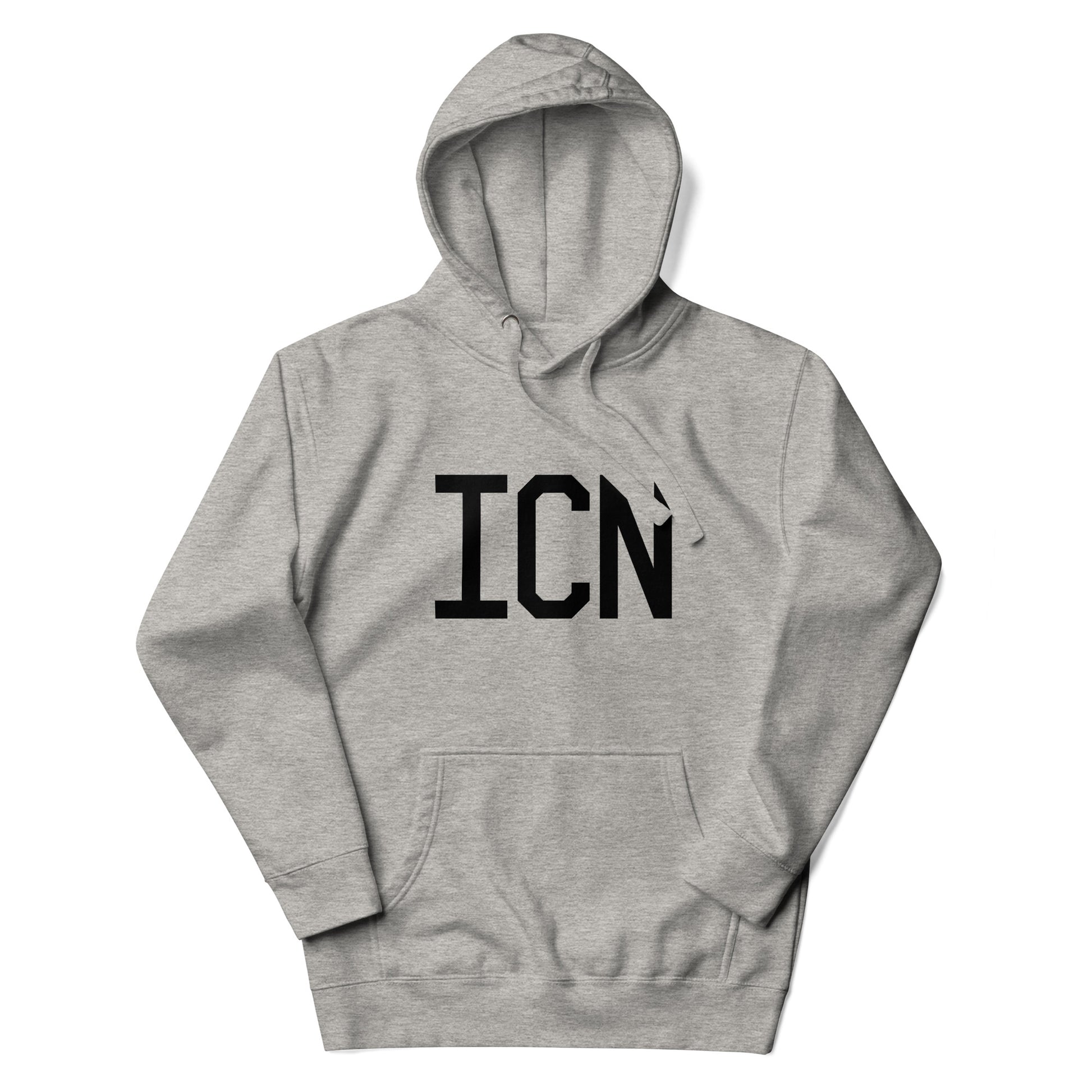 ICN Seoul Premium Hoodie • Air Force Lettering in Black • YHM Designs - Image 04