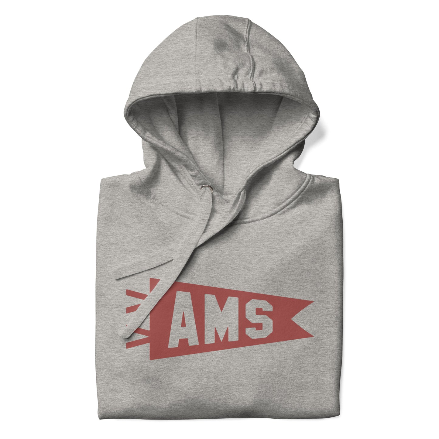 Airport Code Premium Hoodie - Terracotta Graphic • AMS Amsterdam • YHM Designs - Image 08
