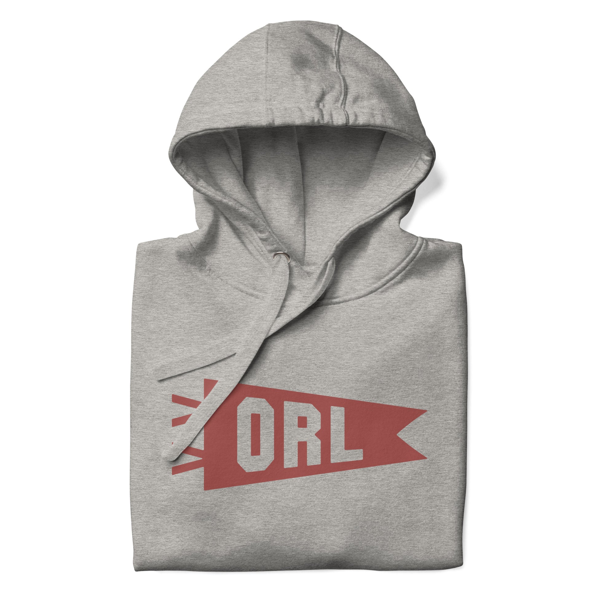 ORL Orlando Premium Hoodie • Banner Design in Terracotta Red • YHM Designs - Image 08