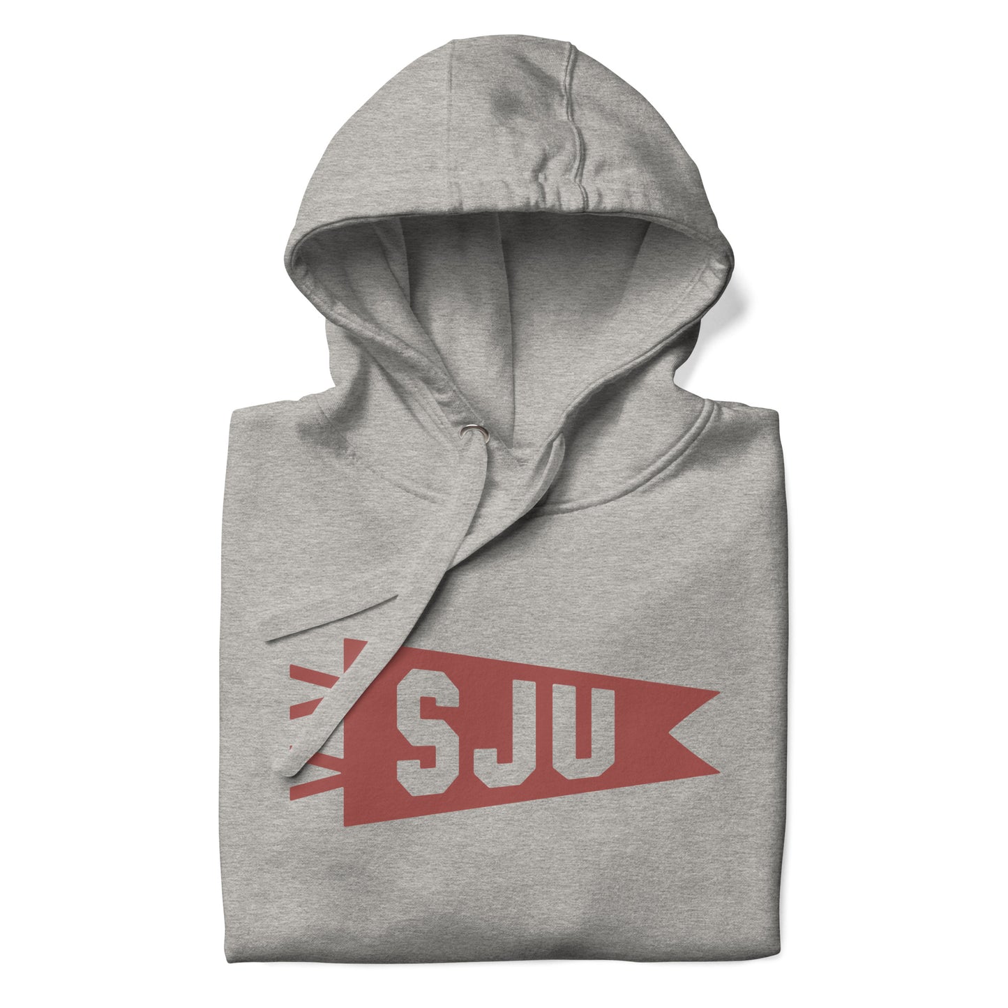 Airport Code Premium Hoodie - Terracotta Graphic • SJU San Juan • YHM Designs - Image 08
