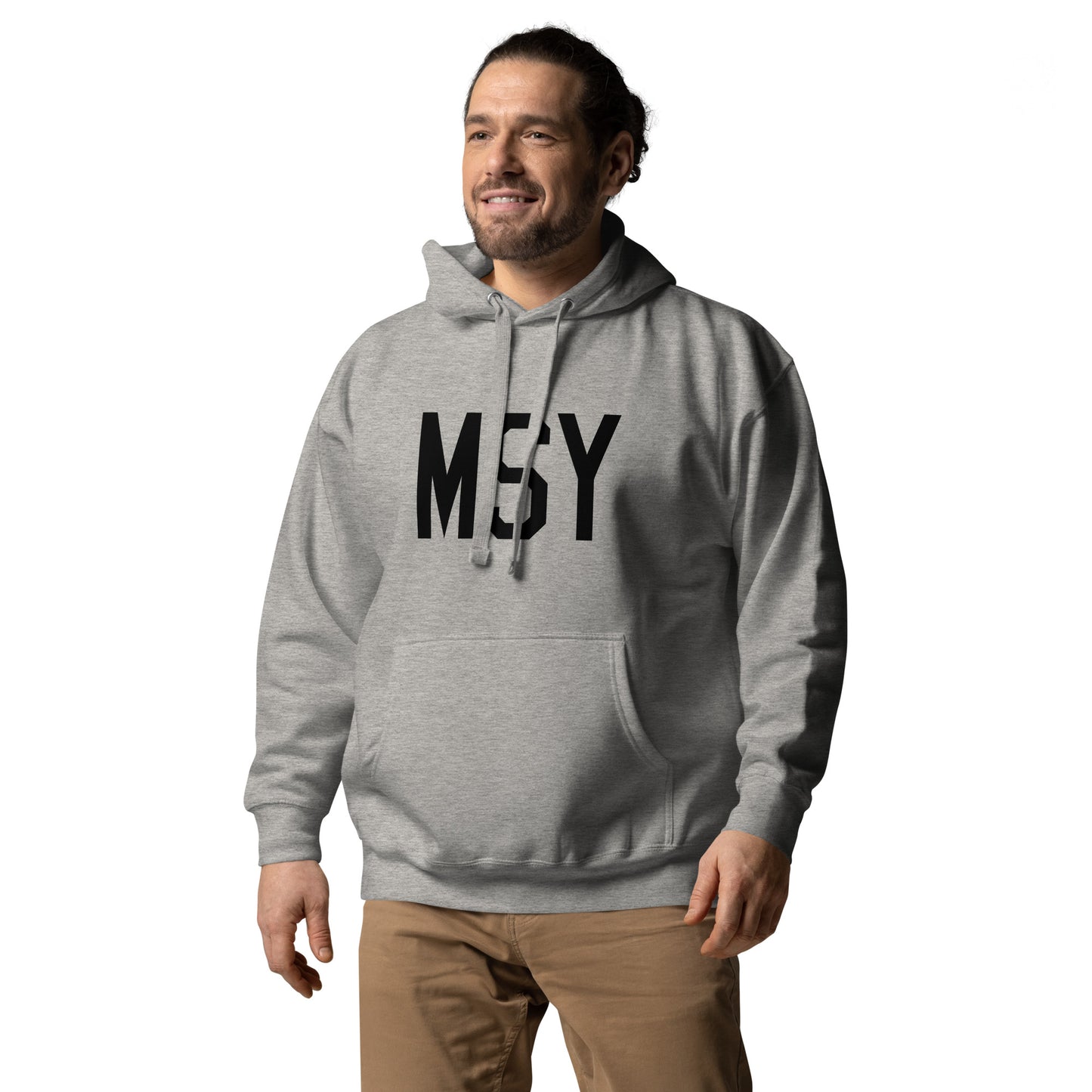 Premium Hoodie - Black Graphic • MSY New Orleans • YHM Designs - Image 08