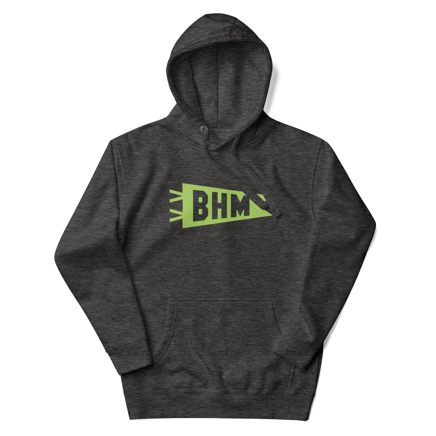 Airport Code Premium Hoodie - Green Graphic • BHM Birmingham • YHM Designs - Image 11