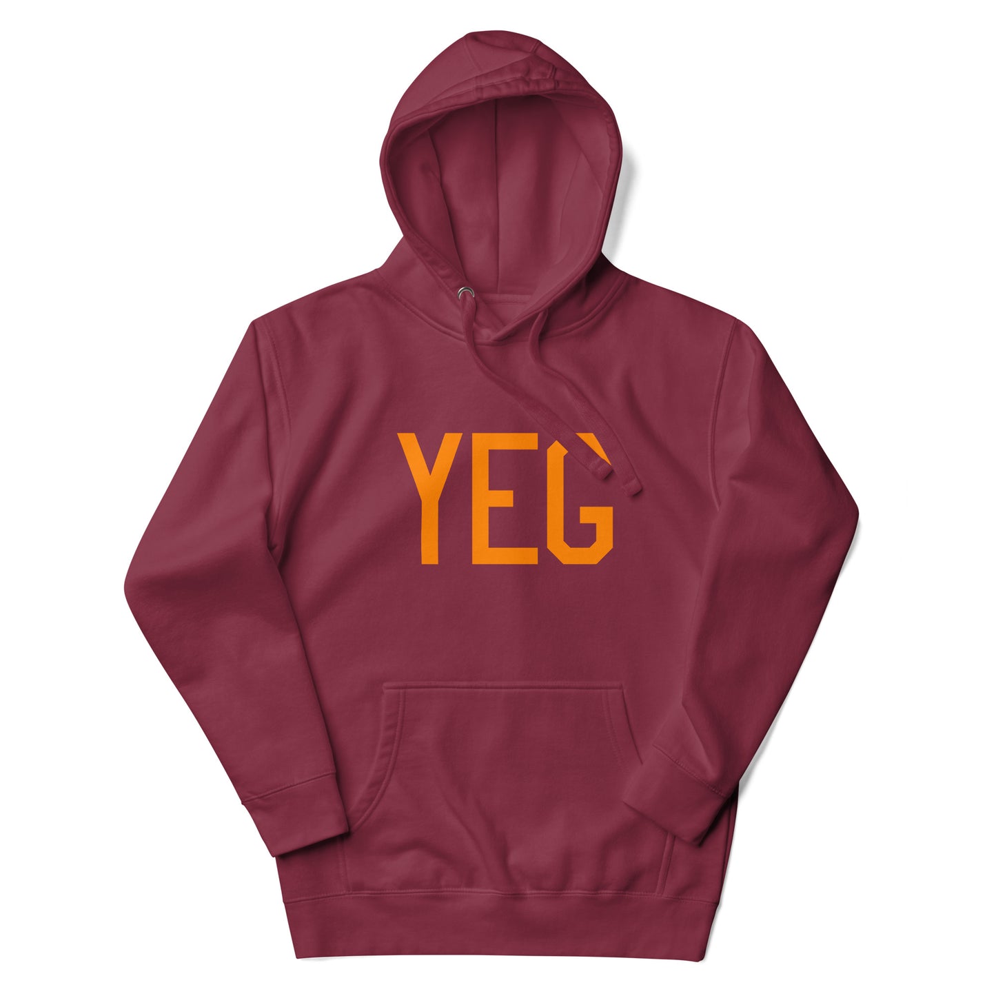 Premium Hoodie - Orange Graphic • YEG Edmonton • YHM Designs - Image 05
