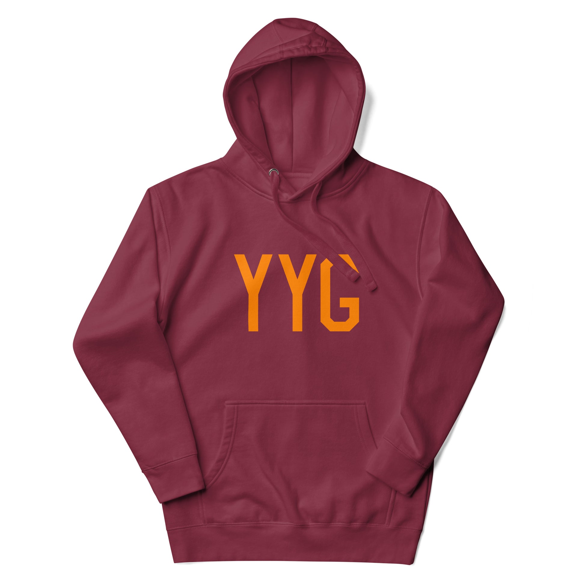 Premium Hoodie - Orange Graphic • YYG Charlottetown • YHM Designs - Image 05