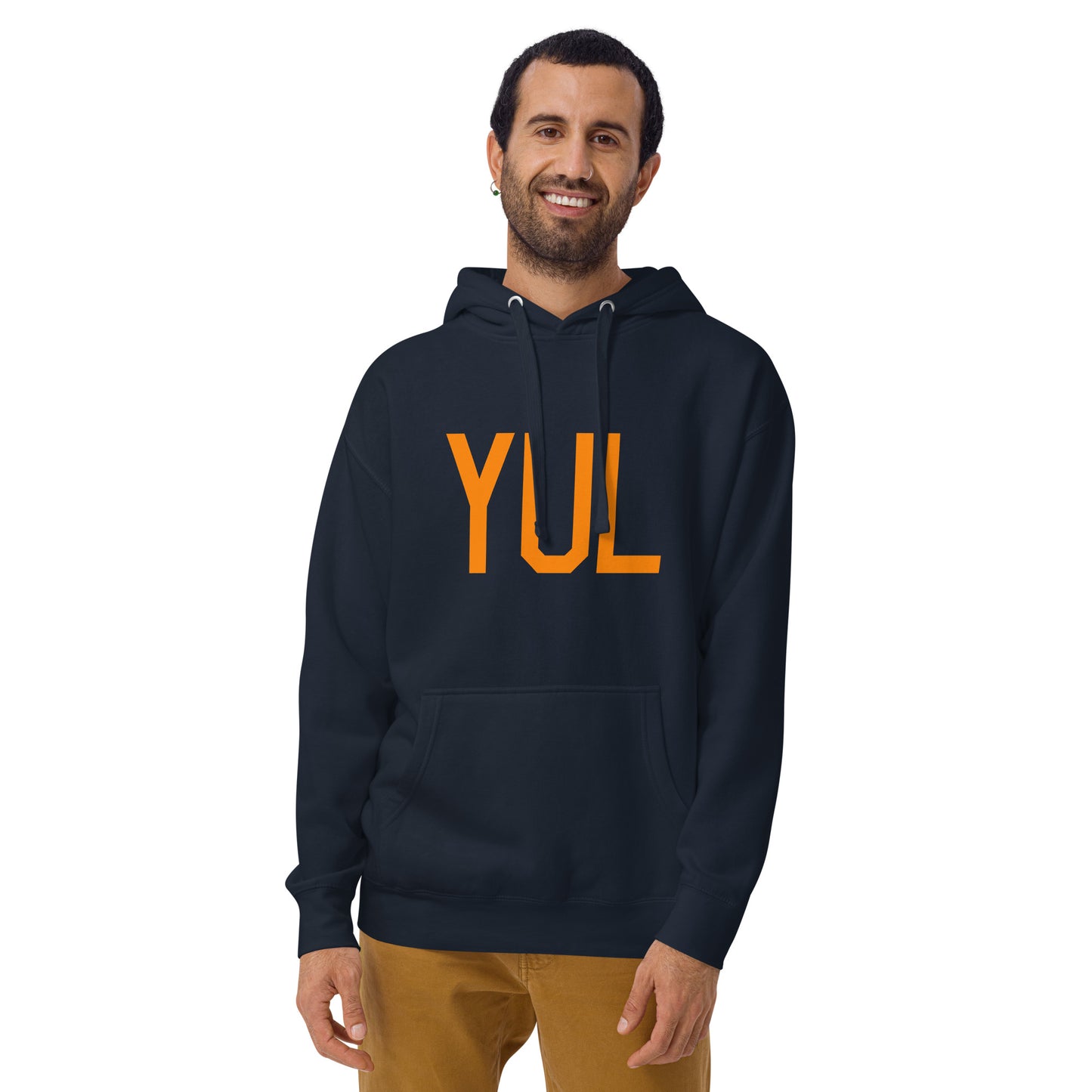 Premium Hoodie - Orange Graphic • YUL Montreal • YHM Designs - Image 09