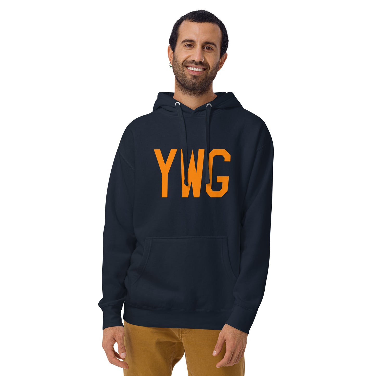 Premium Hoodie - Orange Graphic • YWG Winnipeg • YHM Designs - Image 09