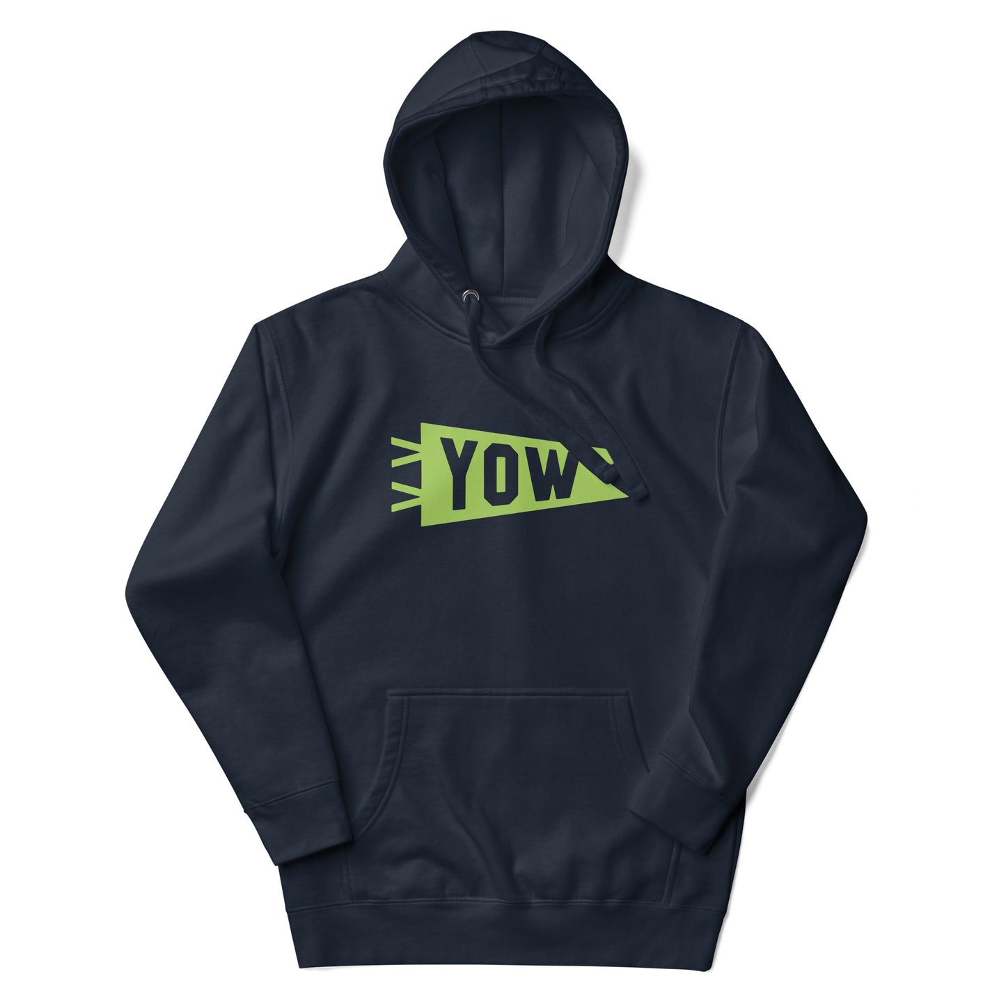 Airport Code Premium Hoodie - Green Graphic • YOW Ottawa • YHM Designs - Image 10