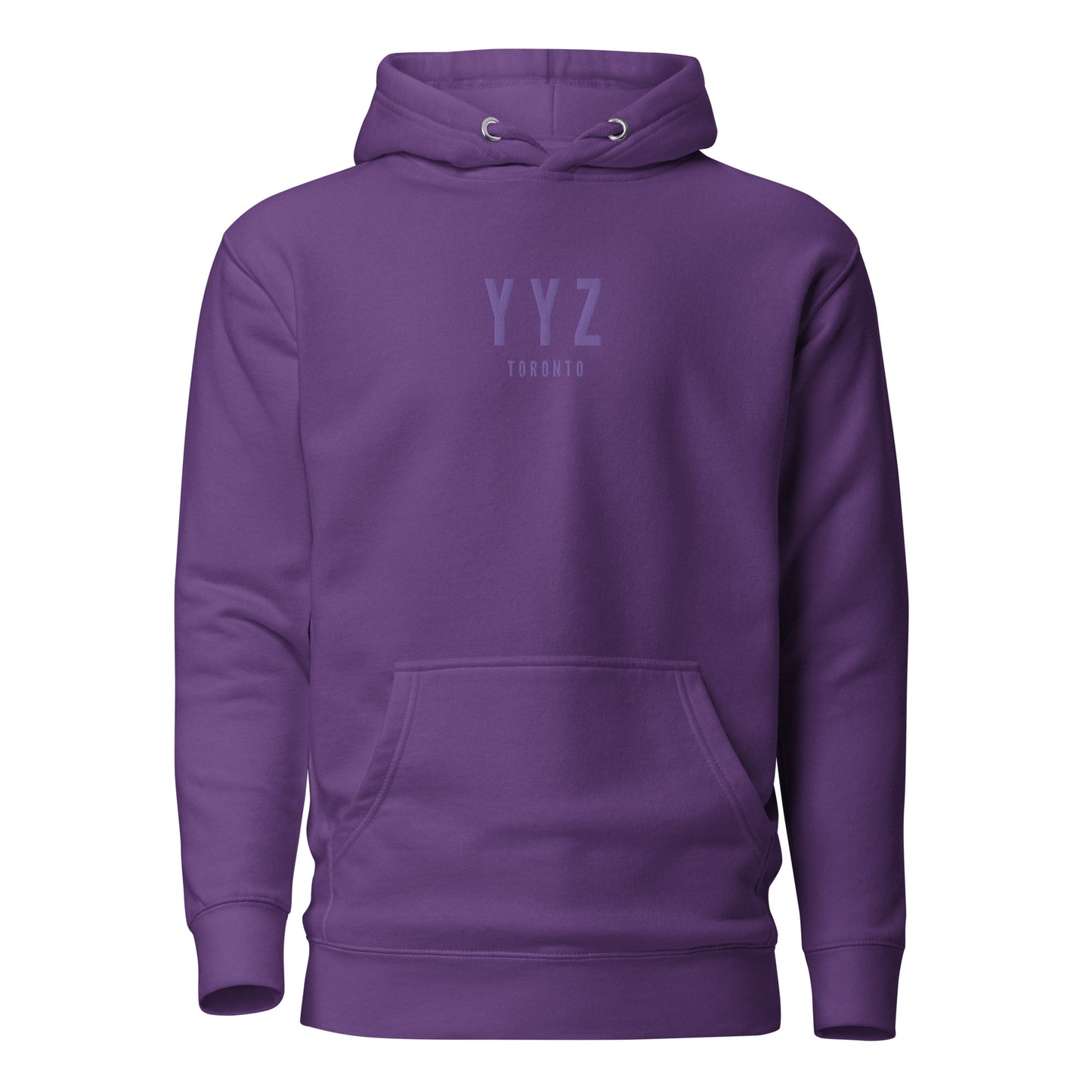 Embroidered Premium Hoodie - Monochrome • YYZ Toronto • YHM Designs - Image 06