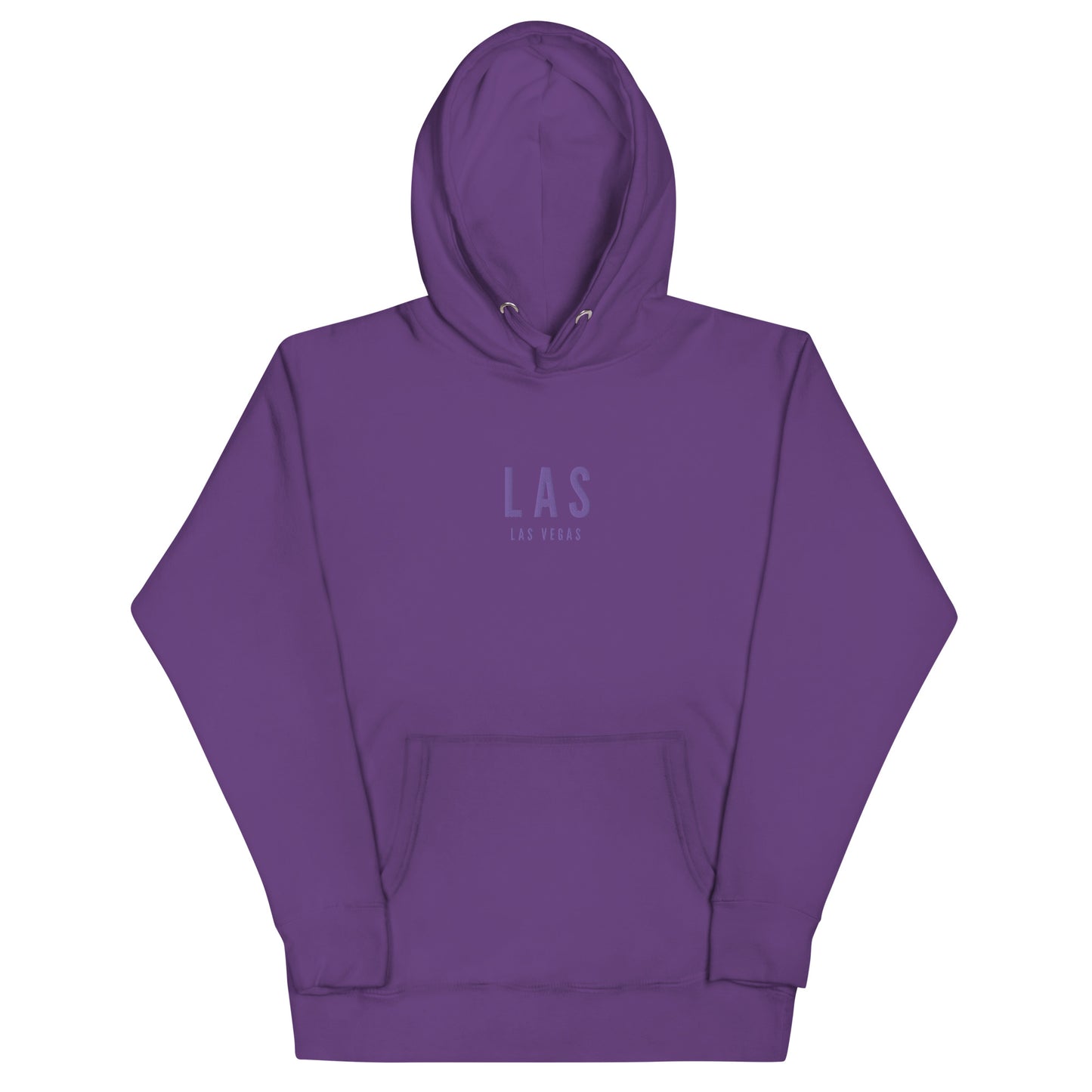 Embroidered Premium Hoodie - Monochrome • LAS Las Vegas • YHM Designs - Image 01