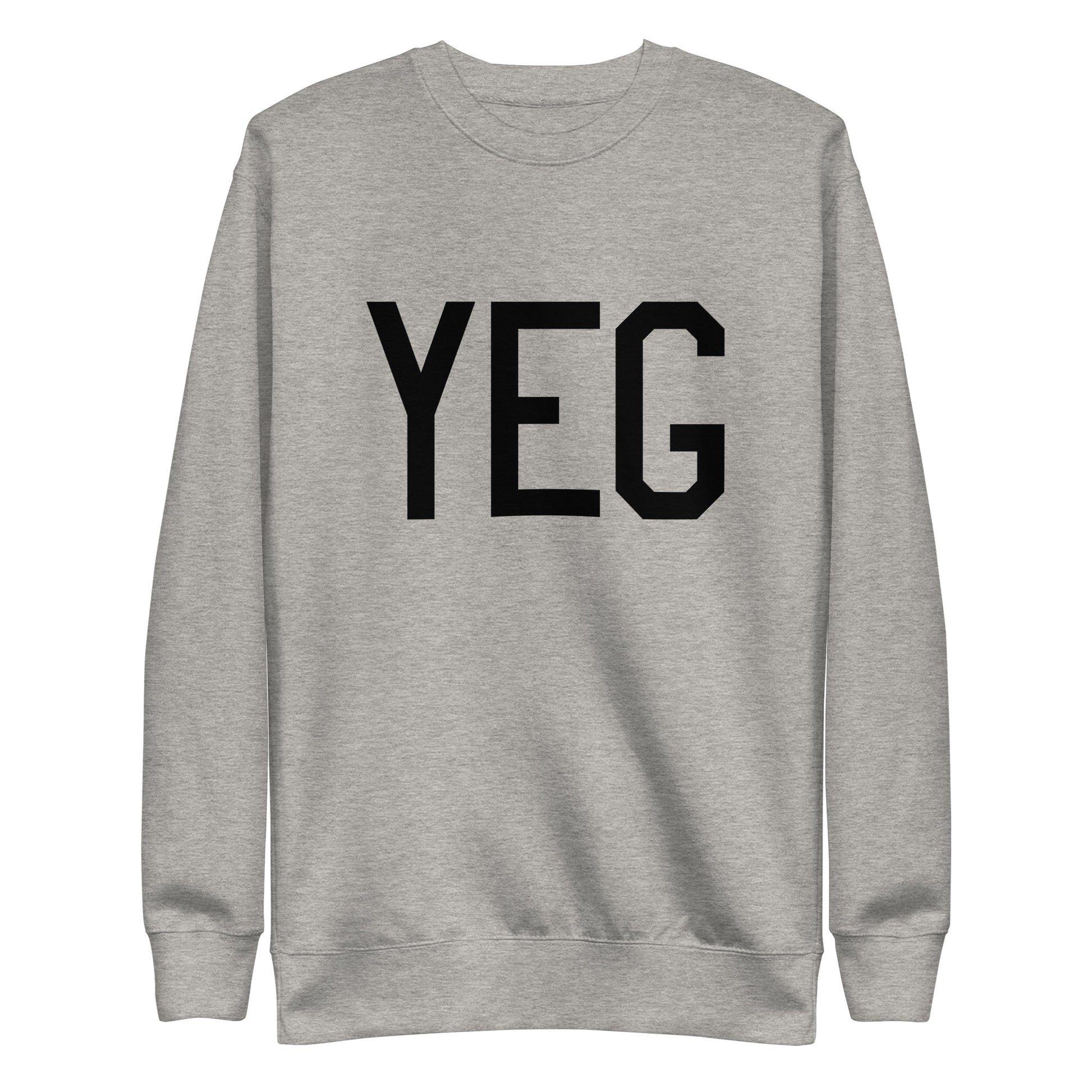 YEG Edmonton Premium Sweatshirt • Air Force Lettering in Black • YHM Designs - Image 06