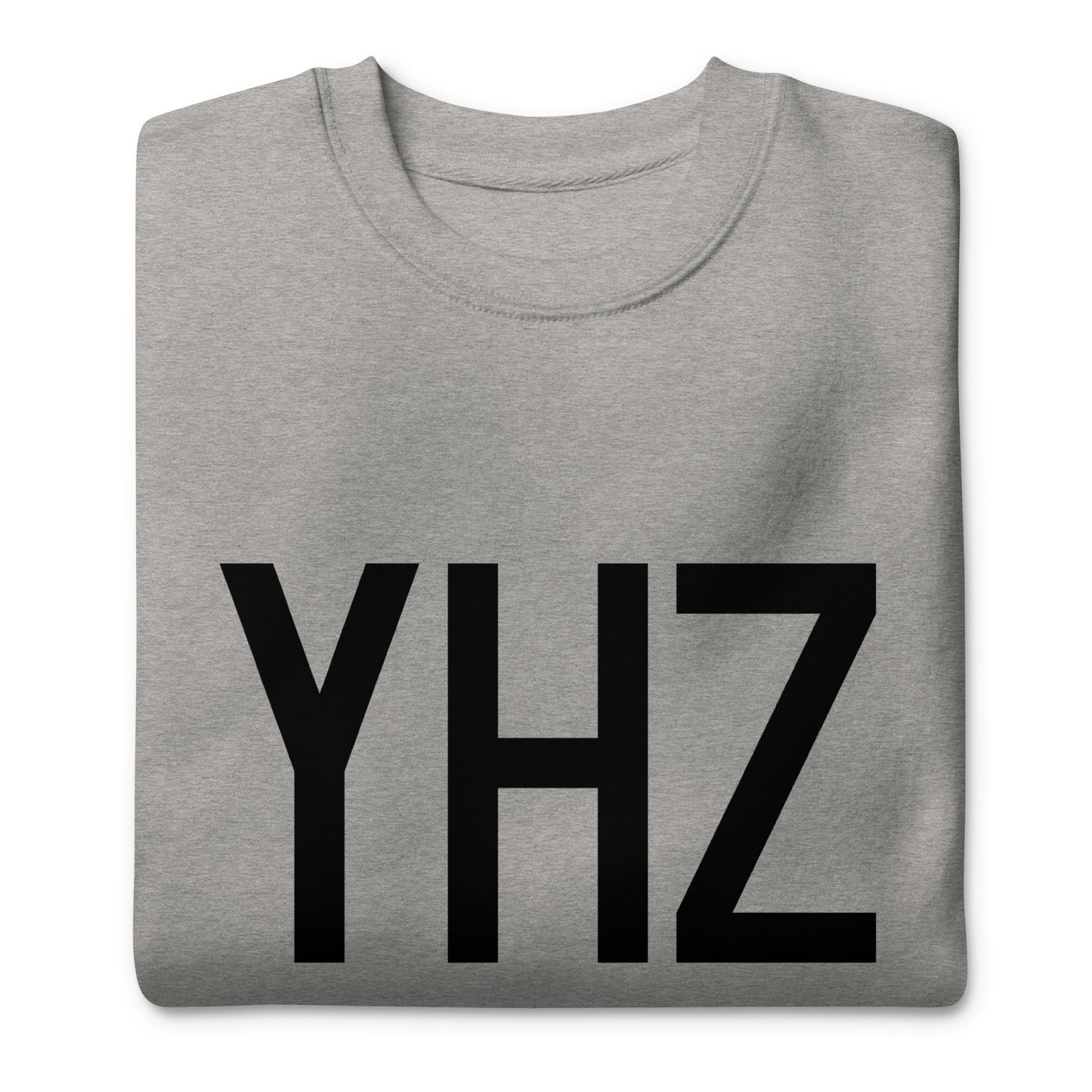 Aviation-Theme Premium Sweatshirt - Black • YHZ Halifax • YHM Designs - Image 04