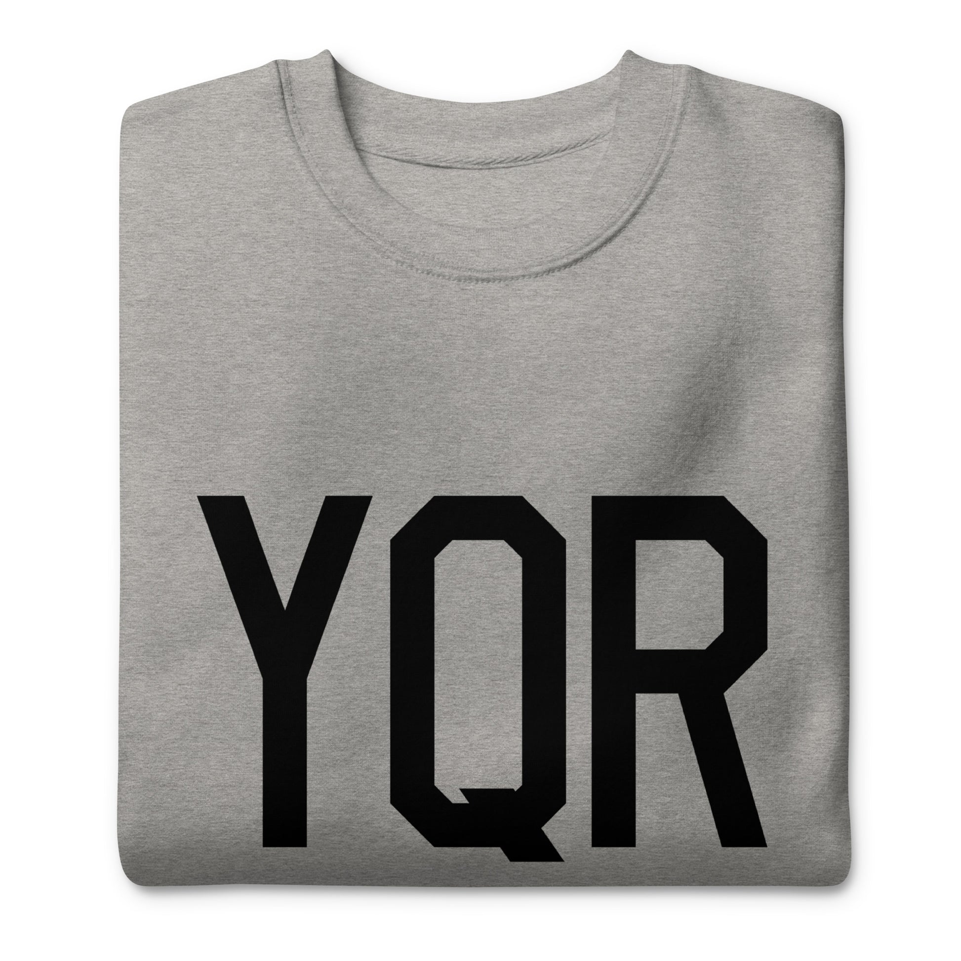 YQR Regina Premium Sweatshirt • Air Force Lettering in Black • YHM Designs - Image 04