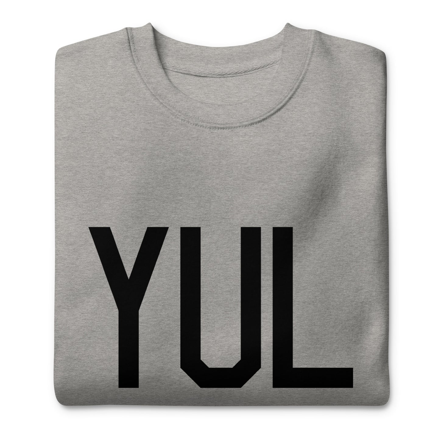 YUL Montreal Premium Sweatshirt • Air Force Lettering in Black • YHM Designs - Image 04