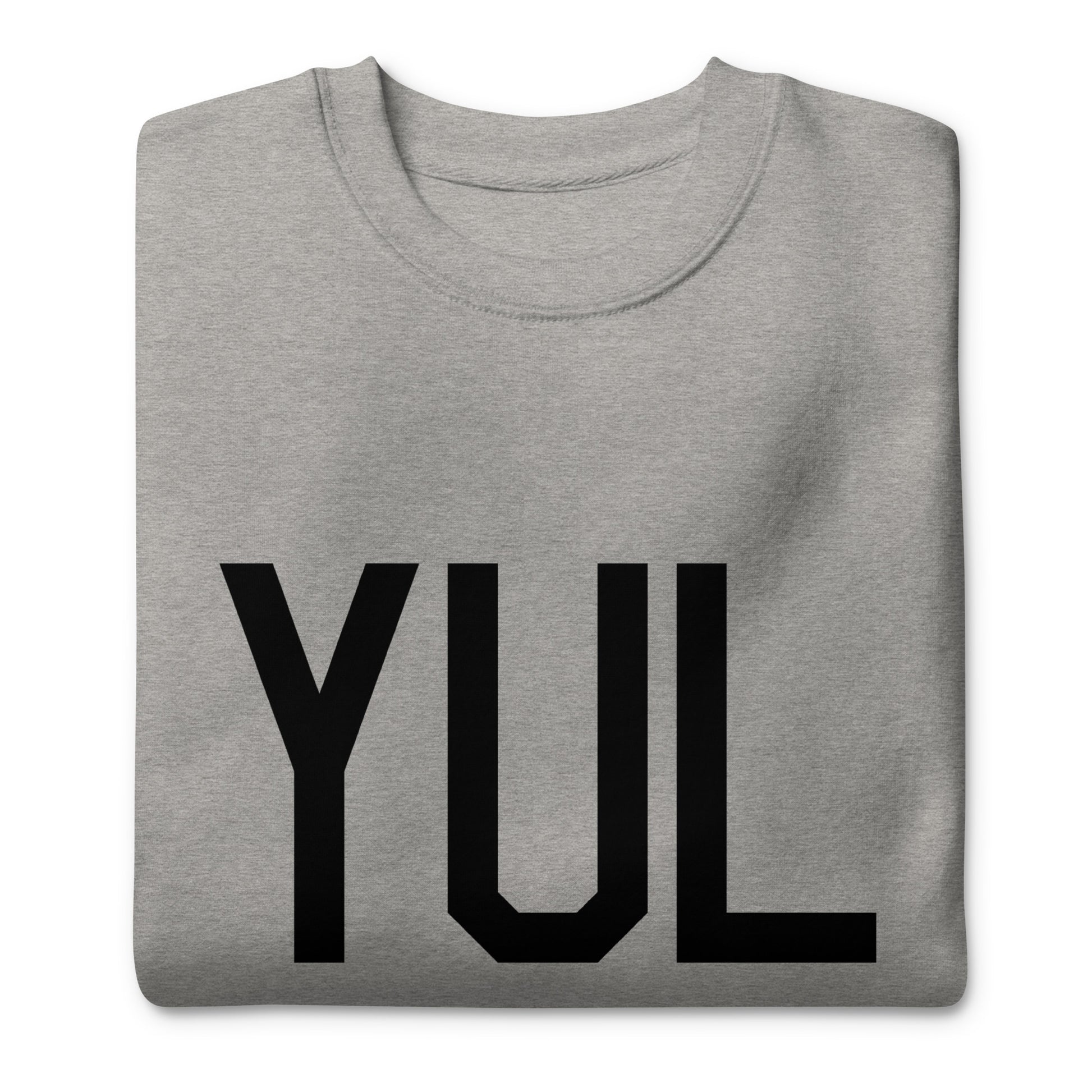YUL Montreal Premium Sweatshirt • Air Force Lettering in Black • YHM Designs - Image 04