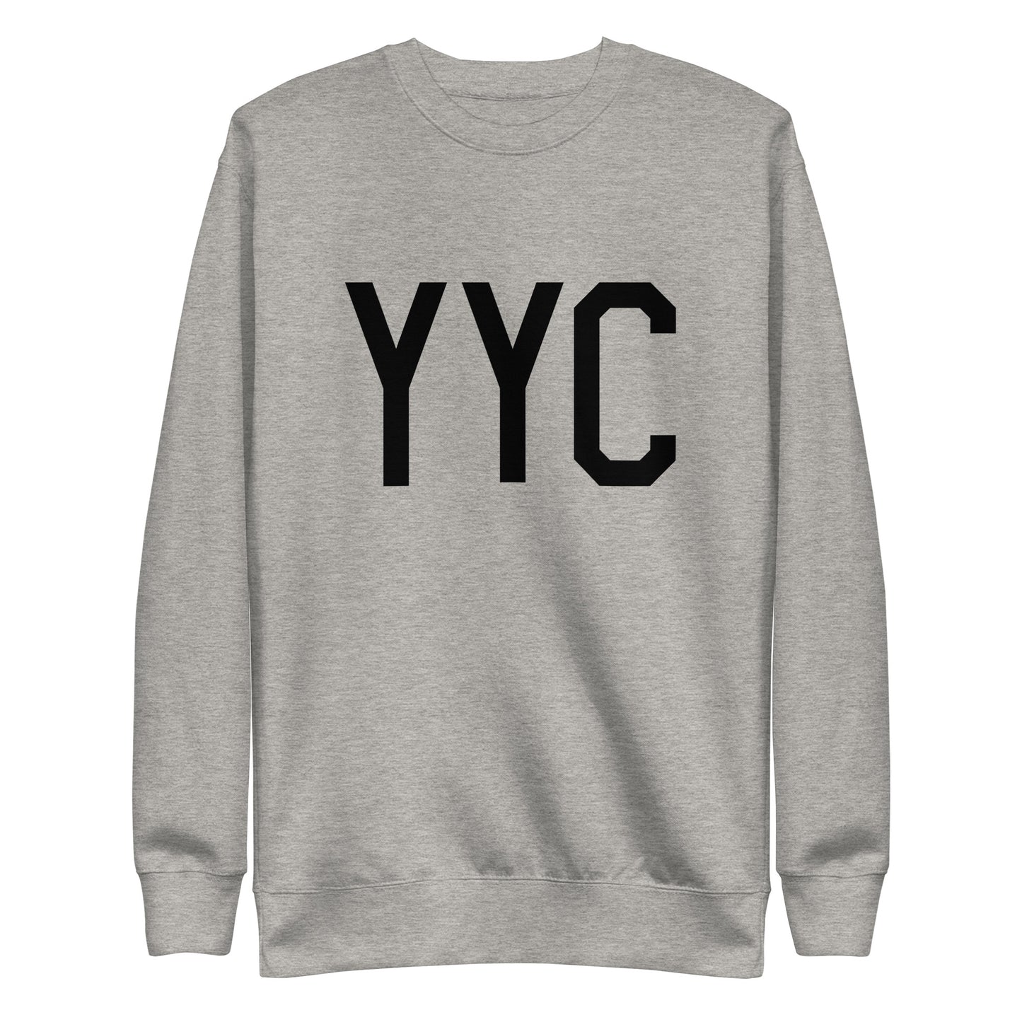 YYC Calgary Premium Sweatshirt • Air Force Lettering in Black • YHM Designs - Image 06