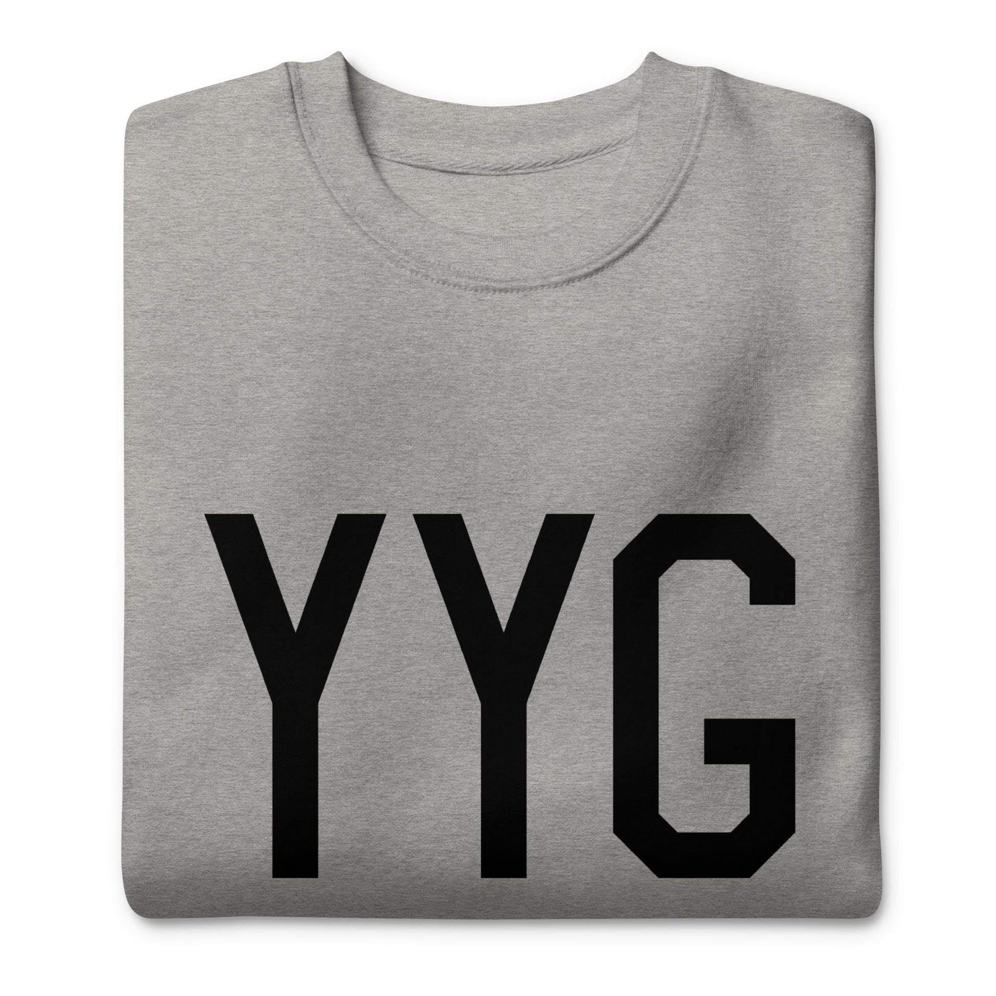 YYG Charlottetown Premium Sweatshirt • Air Force Lettering in Black • YHM Designs - Image 04