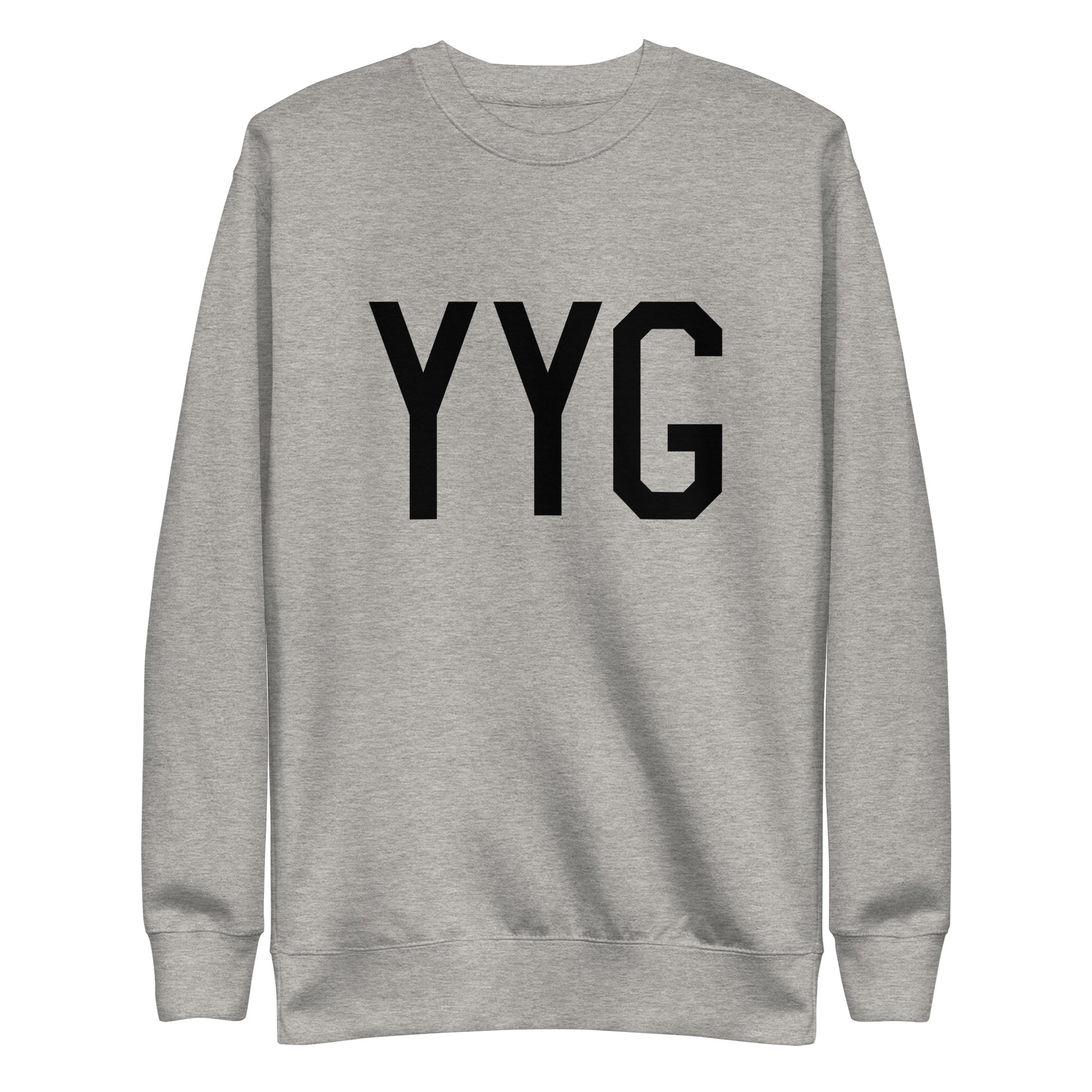 YYG Charlottetown Premium Sweatshirt • Air Force Lettering in Black • YHM Designs - Image 06