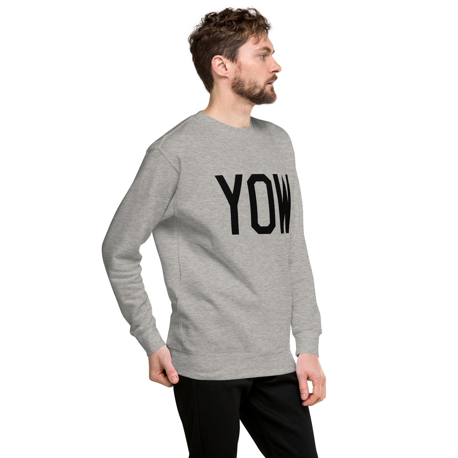 YOW Ottawa Premium Sweatshirt • Air Force Lettering in Black • YHM Designs - Image 02