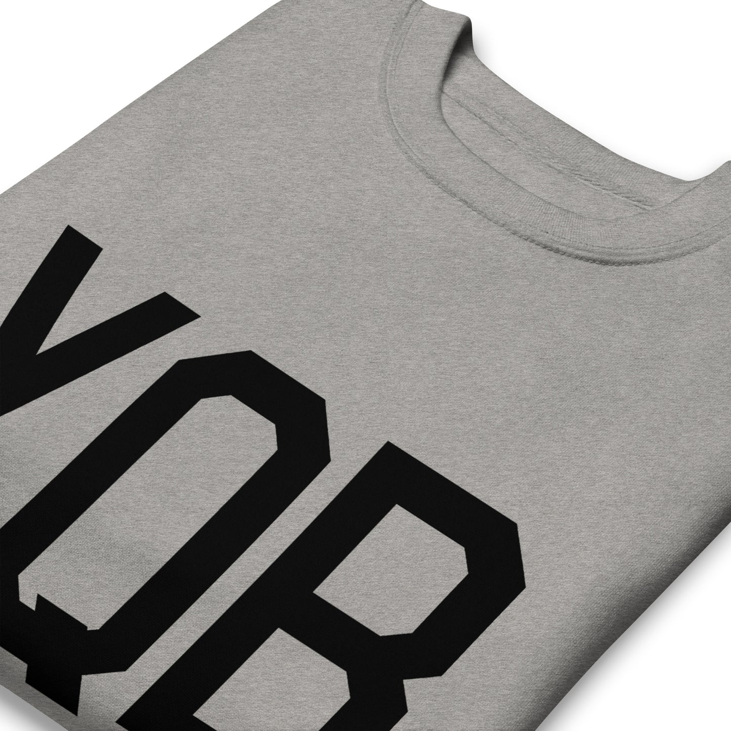 Aviation-Theme Premium Sweatshirt - Black • YQB Quebec City • YHM Designs - Image 03