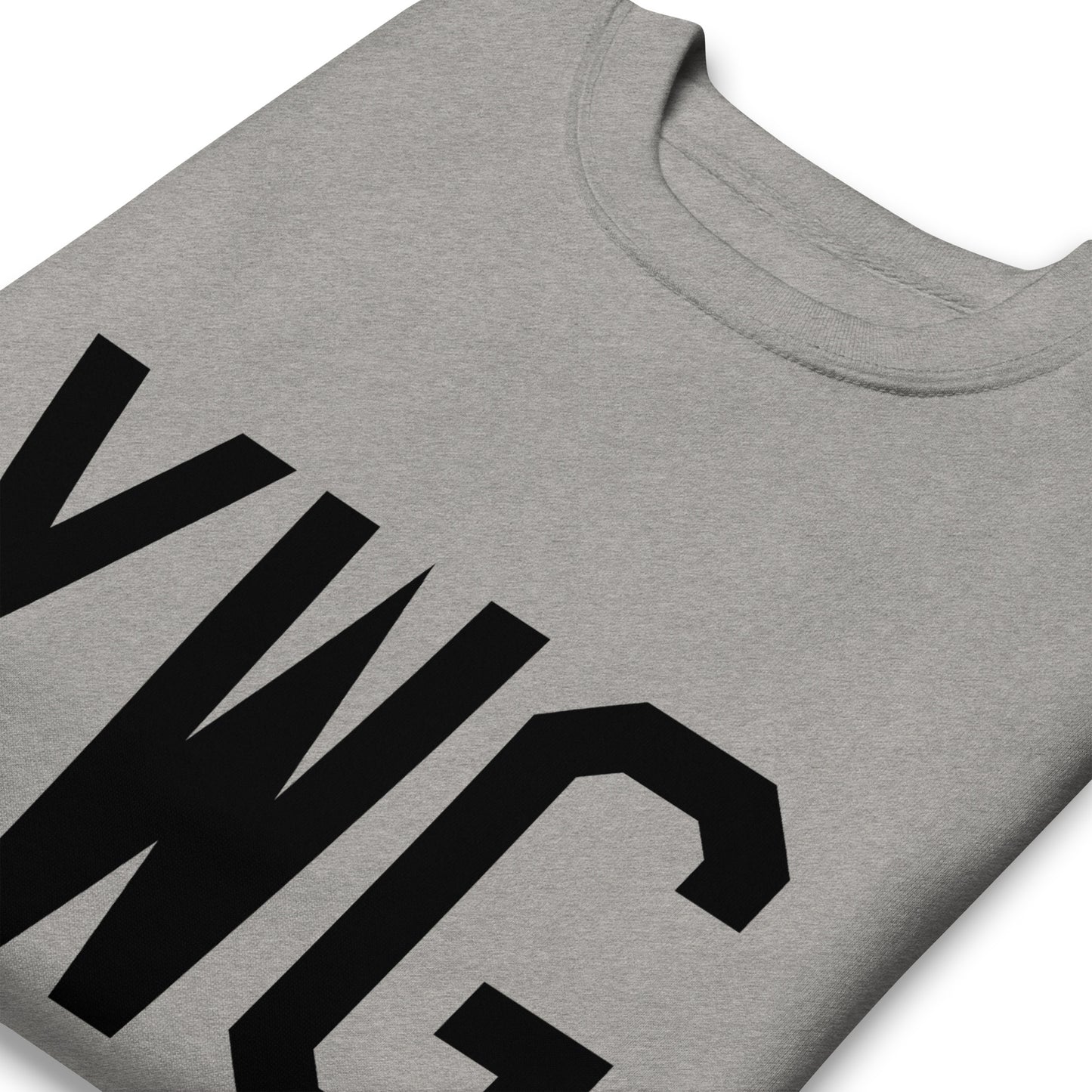 Aviation-Theme Premium Sweatshirt - Black • YWG Winnipeg • YHM Designs - Image 03