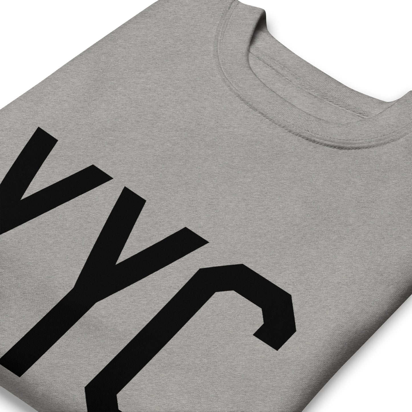 YYC Calgary Premium Sweatshirt • Air Force Lettering in Black • YHM Designs - Image 03