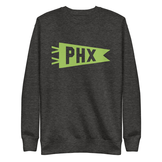 PHX Phoenix Premium Sweatshirt • Banner Design in Green • YHM Designs - Image 02