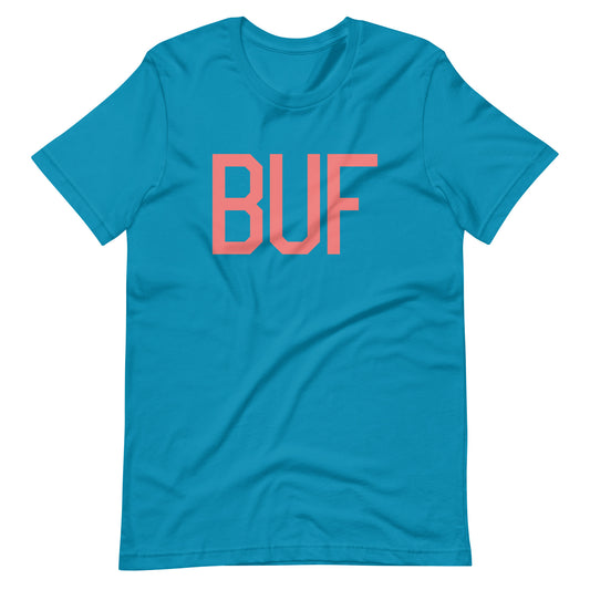 Aviation Enthusiast Unisex Tee - Pink Graphic • BUF Buffalo • YHM Designs - Image 02