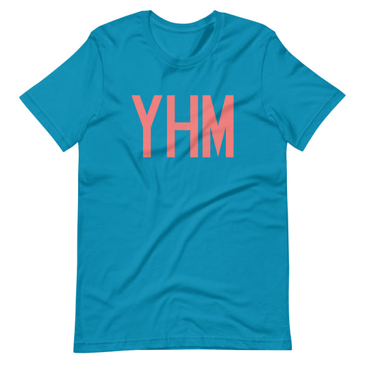 YHM Hamilton Unisex T-Shirt • Air Force Lettering in Salmon Pink • YHM Designs - Image 02