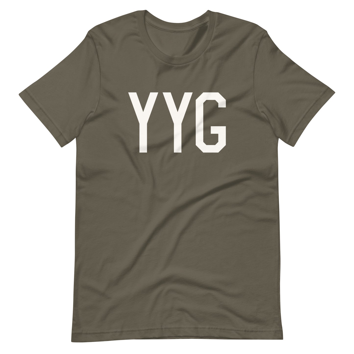 Airport Code T-Shirt - White Graphic • YYG Charlottetown • YHM Designs - Image 04