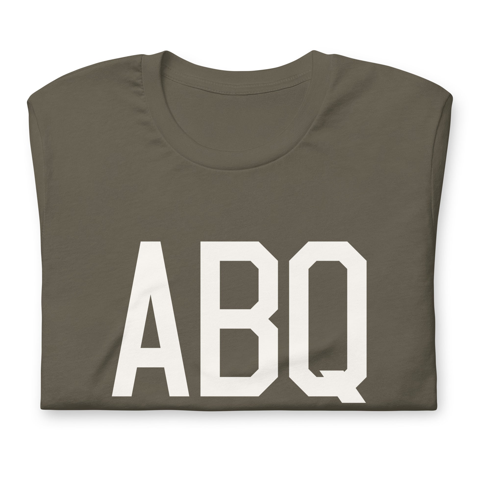 Airport Code T-Shirt - White Graphic • ABQ Albuquerque • YHM Designs - Image 03