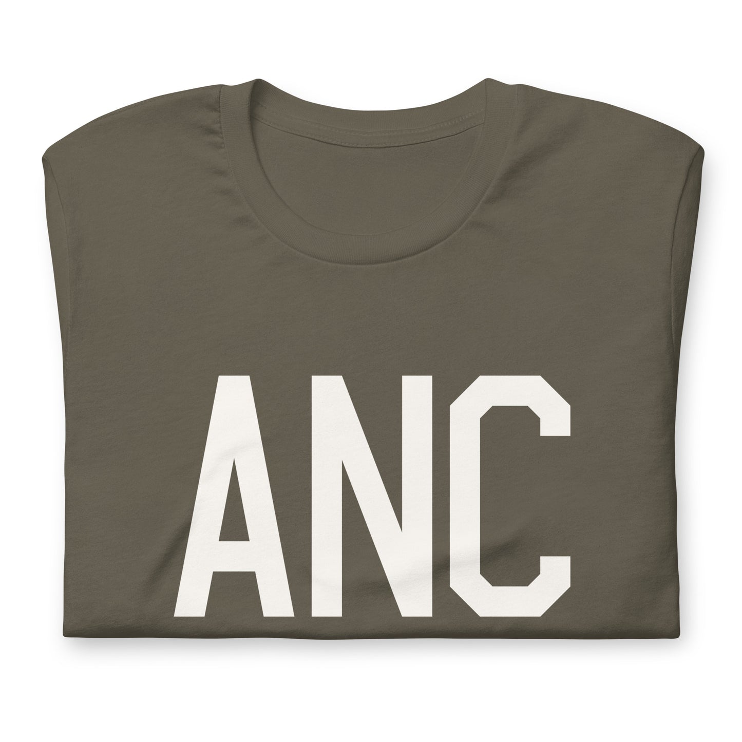 Airport Code T-Shirt - White Graphic • ANC Anchorage • YHM Designs - Image 03