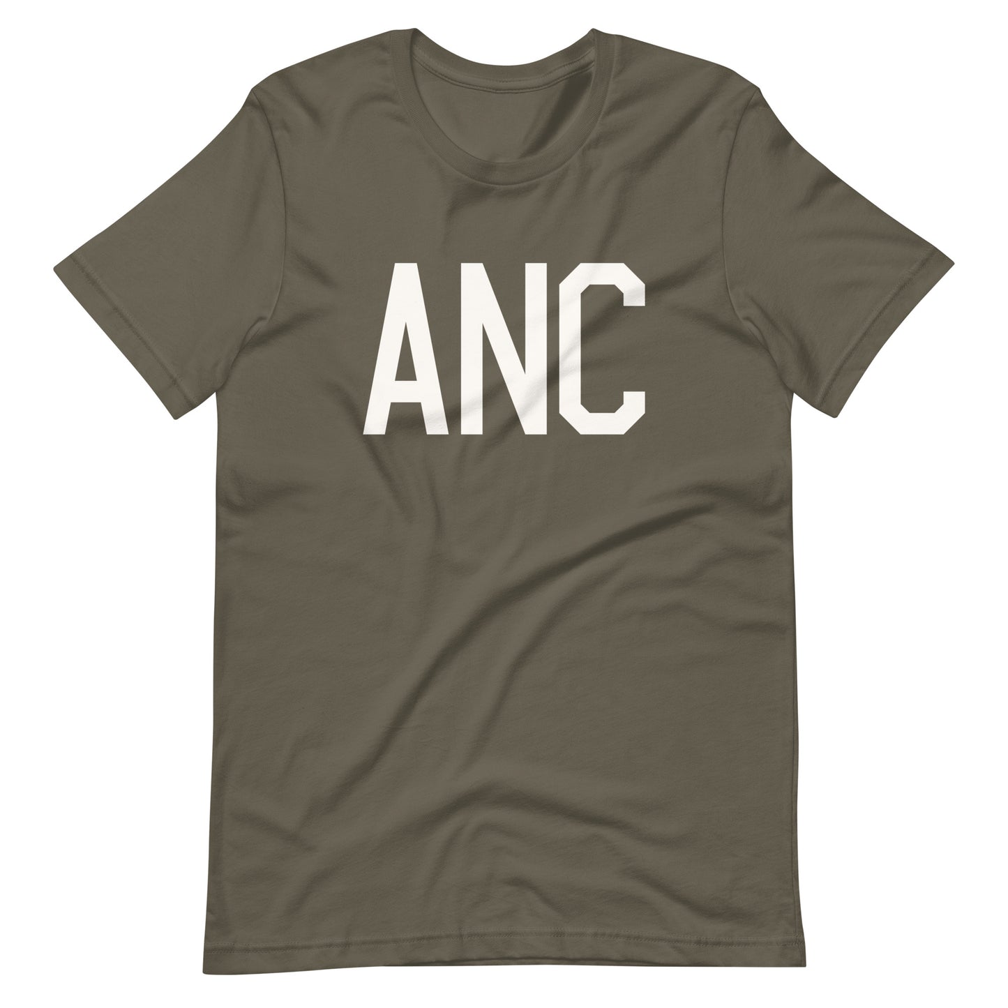 Airport Code T-Shirt - White Graphic • ANC Anchorage • YHM Designs - Image 04