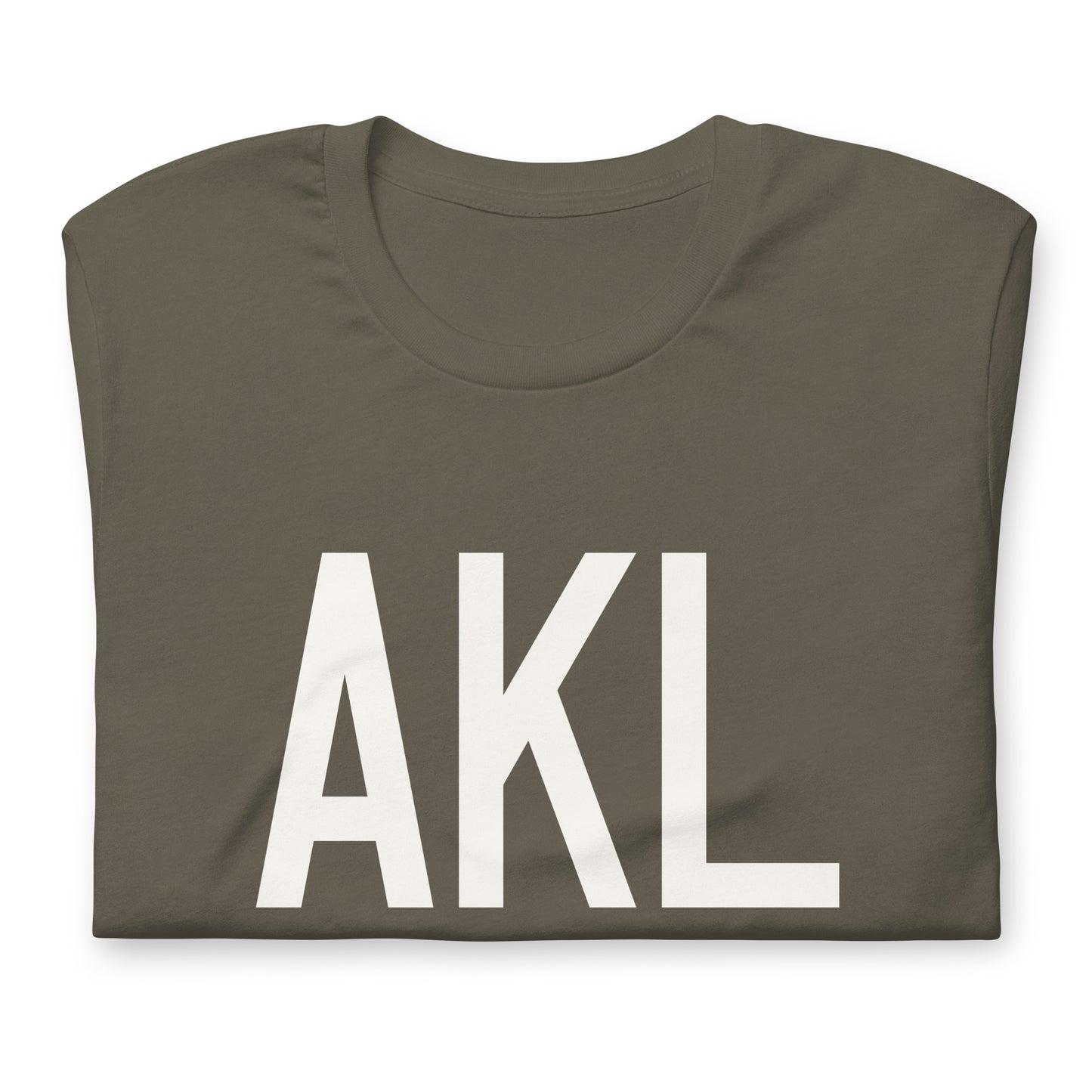 Airport Code T-Shirt - White Graphic • AKL Auckland • YHM Designs - Image 03