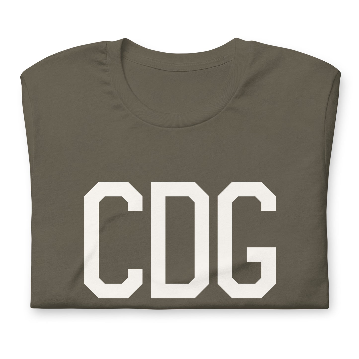 Airport Code T-Shirt - White Graphic • CDG Paris • YHM Designs - Image 03