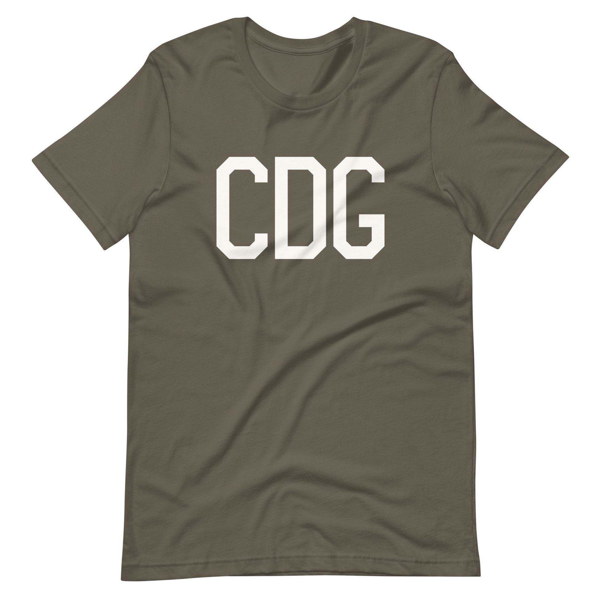 Airport Code T-Shirt - White Graphic • CDG Paris • YHM Designs - Image 04