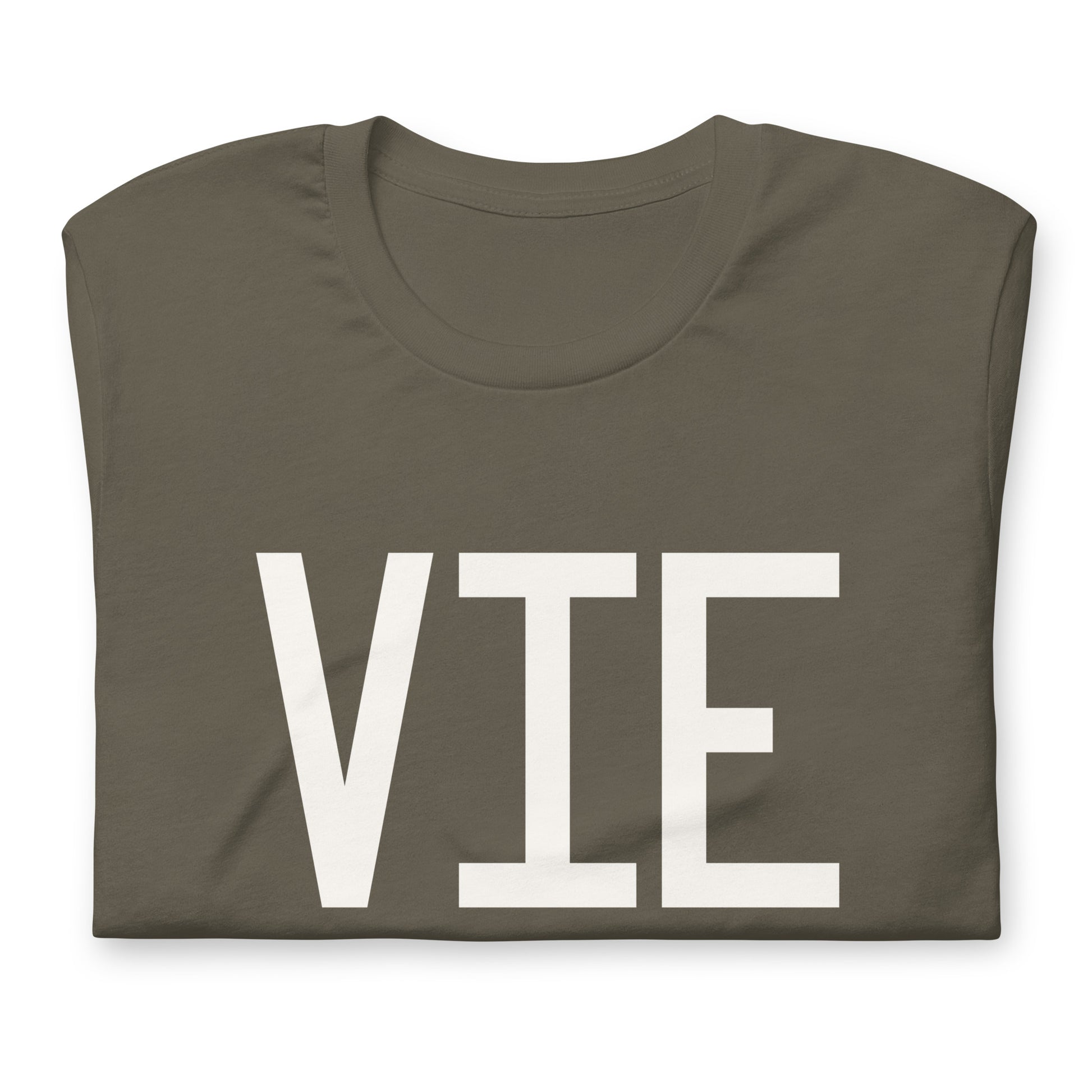 Airport Code T-Shirt - White Graphic • VIE Vienna • YHM Designs - Image 03