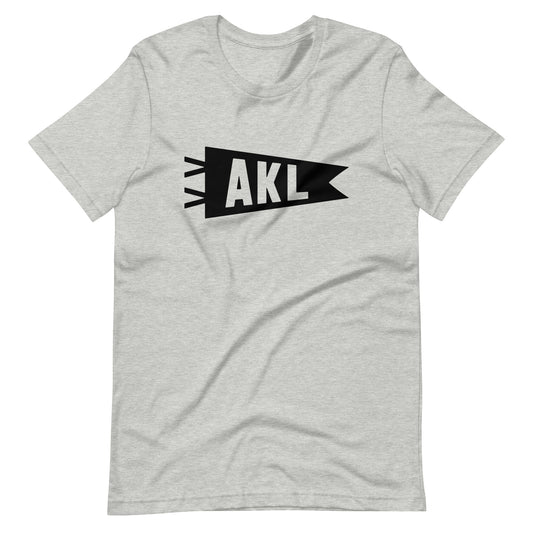 AKL Auckland Unisex T-Shirt • Banner Design in Black • YHM Designs - Image 01