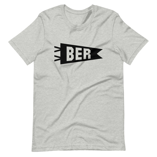 BER Berlin Unisex T-Shirt • Banner Design in Black • YHM Designs - Image 01