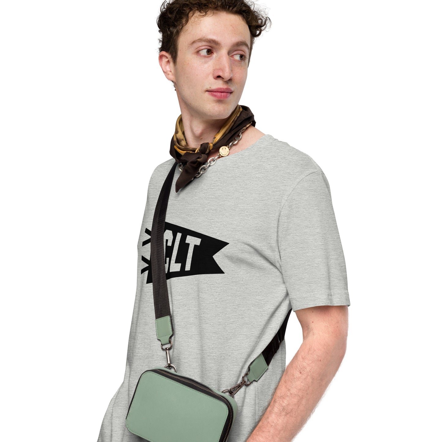 Airport Code T-Shirt - Black Graphic • CLT Charlotte • YHM Designs - Image 06