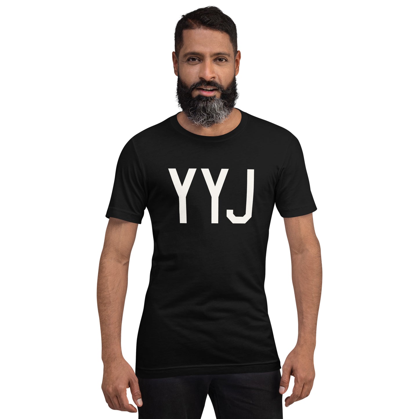 Airport Code T-Shirt - White Graphic • YYJ Victoria • YHM Designs - Image 07