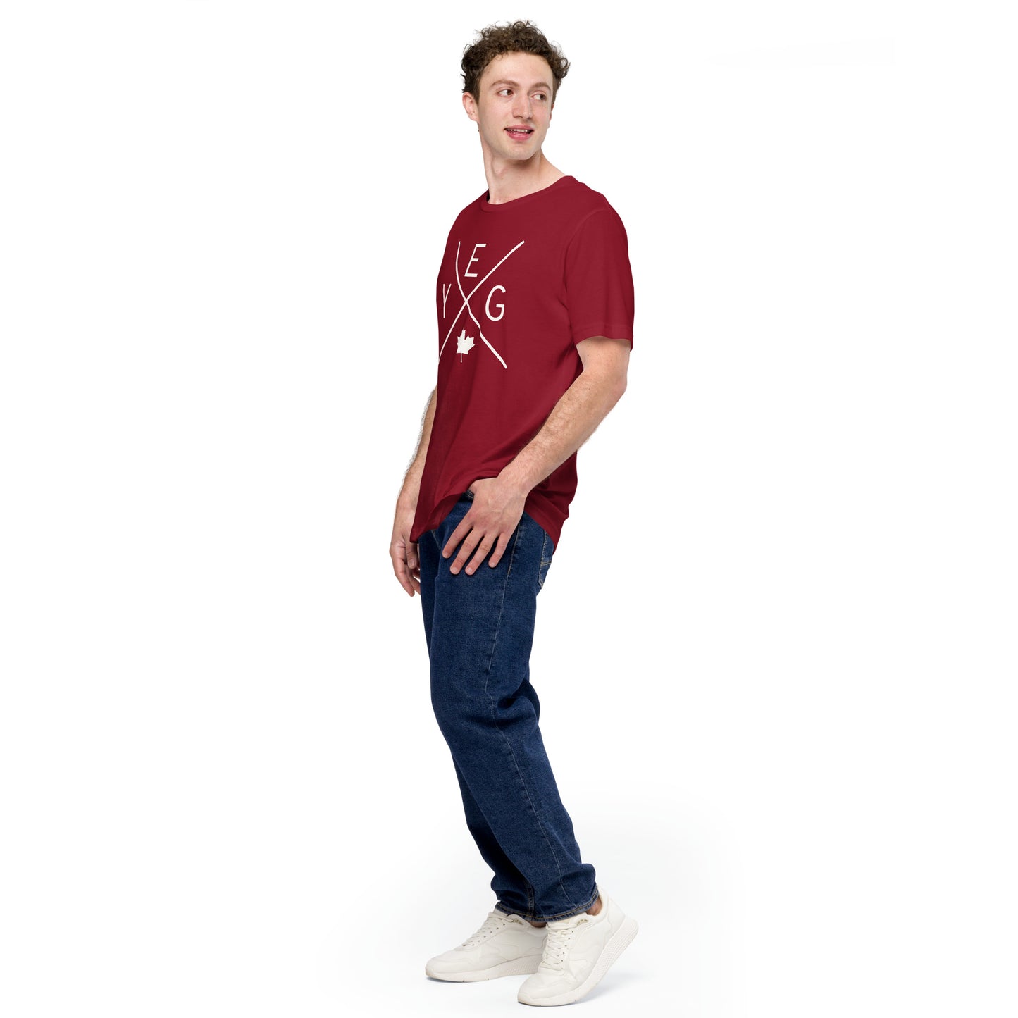 Crossed-X T-Shirt - White Graphic • YEG Edmonton • YHM Designs - Image 02