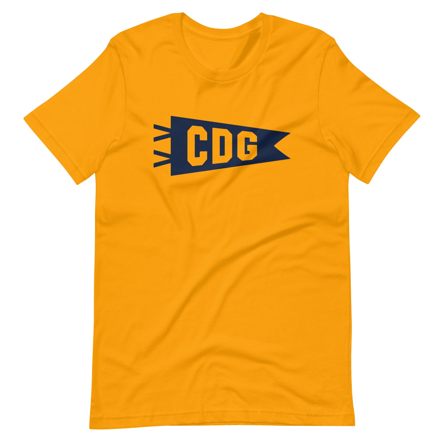 CDG Paris Unisex T-Shirt • Banner Design in Navy Blue • YHM Designs - Image 01