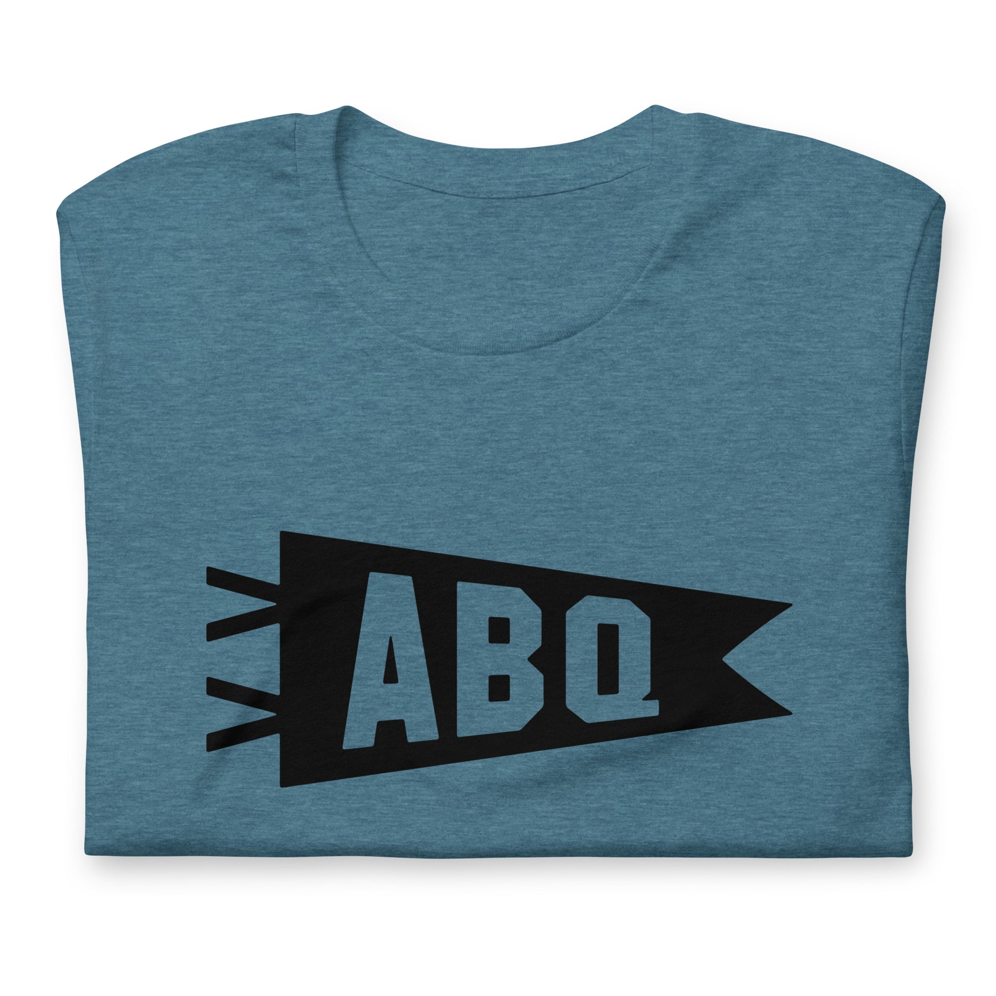 Airport Code T-Shirt - Black Graphic • ABQ Albuquerque • YHM Designs - Image 06