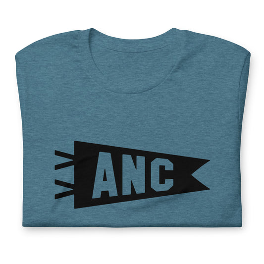 Airport Code T-Shirt - Black Graphic • ANC Anchorage • YHM Designs - Image 02