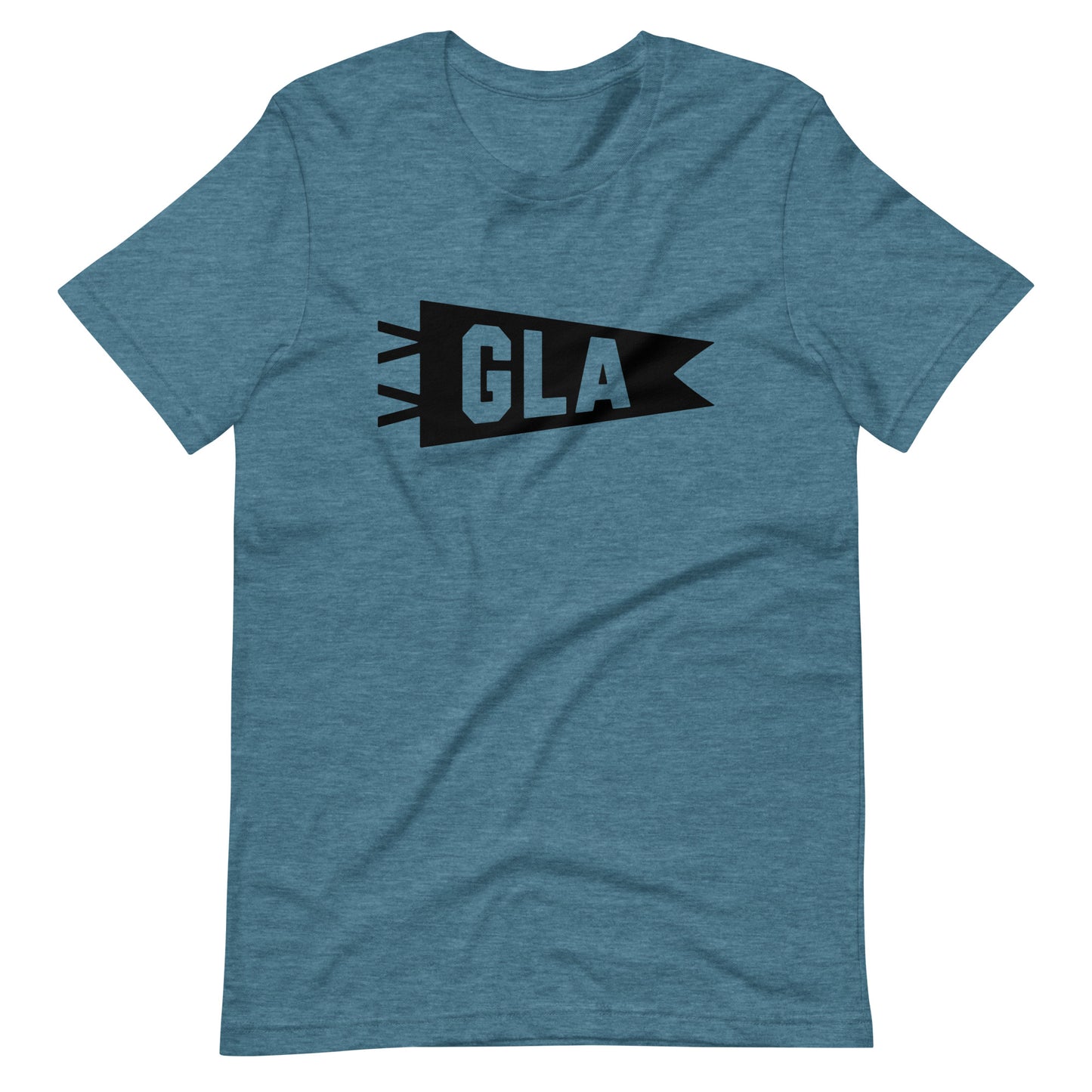Airport Code T-Shirt - Black Graphic • GLA Glasgow • YHM Designs - Image 10