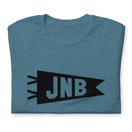 JNB Johannesburg Unisex T-Shirt • Banner Design in Black • YHM Designs - Image 02