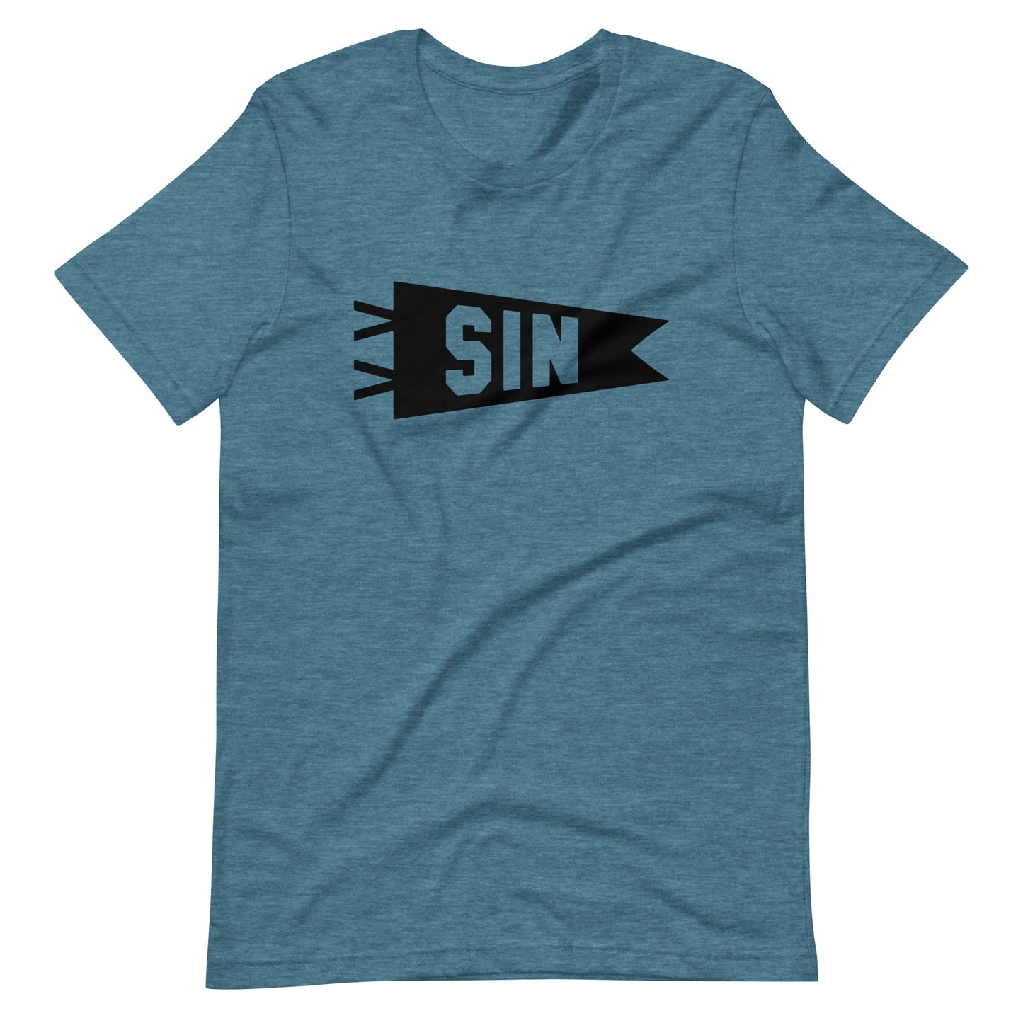 Airport Code T-Shirt - Black Graphic • SIN Singapore • YHM Designs - Image 10