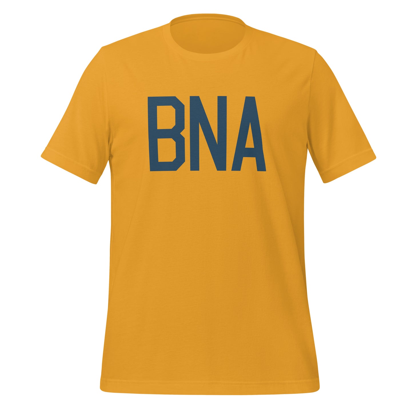 BNA Nashville Unisex T-Shirt • Air Force Lettering in Arapawa Blue • YHM Designs - Image 06
